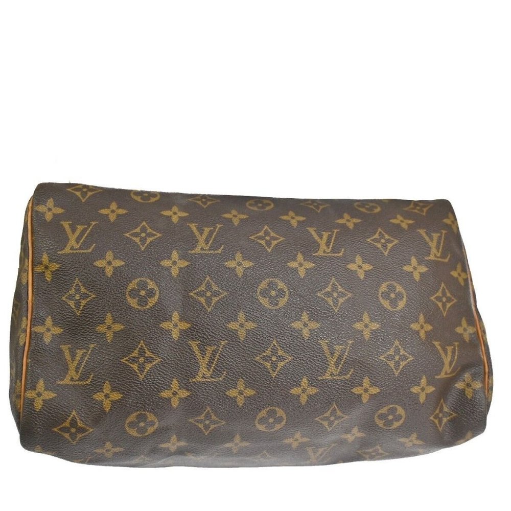 Authentic LOUIS VUITTON Speedy 30 Travel Hand Bag Monogram Leather Brown - Picture 10 of 16